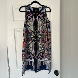 Clover Canyon Black and Multicolor Patterned Midi Dress